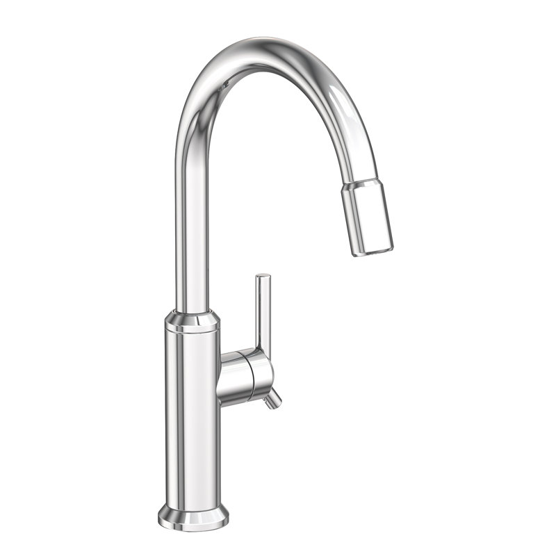 Jeter Single Handle Pull Down Kitchen Faucet, Polished Chrome