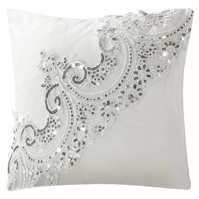Adoncia Ivory Square Throw Cushion Cover