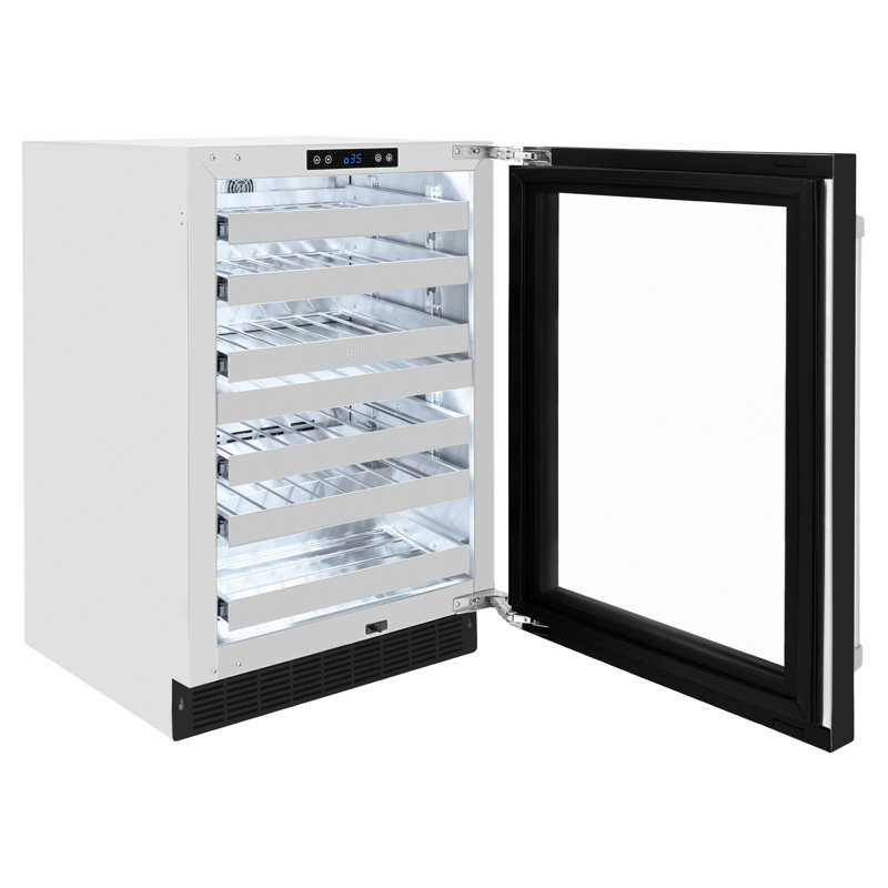 ZLINE 24 in. Touchstone Dual Zone 44 Bottle Wine Cooler, Black Matte