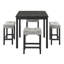 Ensemble de table de salle à manger, de bar et de chaises, ensemble de table de salle à manger 5 pièces, ensemble de table de petit déjeuner industriel, pour le salon, la salle à manger, la salle de jeux-658405958
