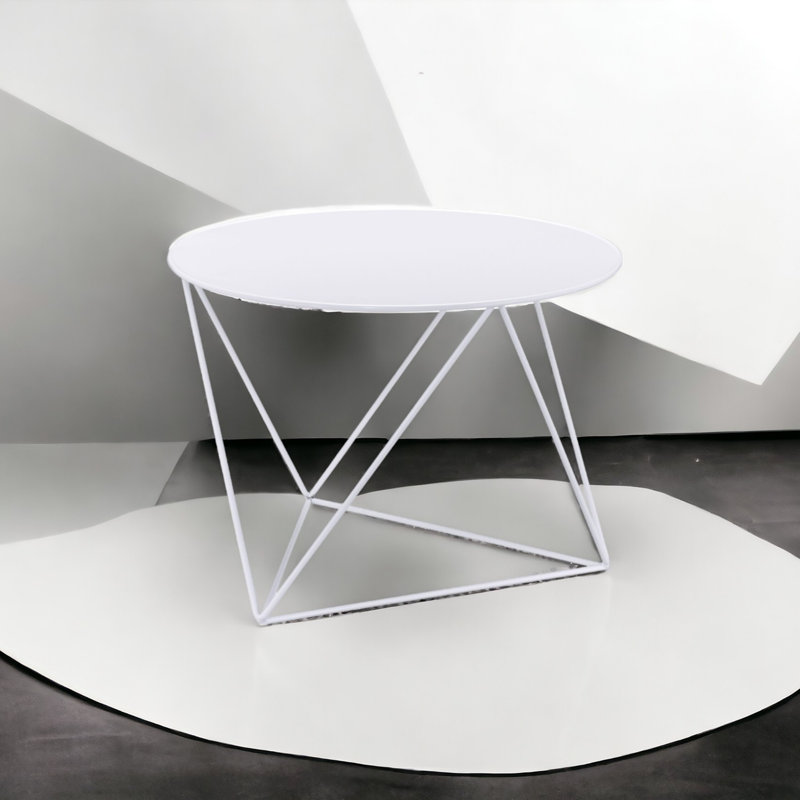 Table d'appoint Epidia, Blanc