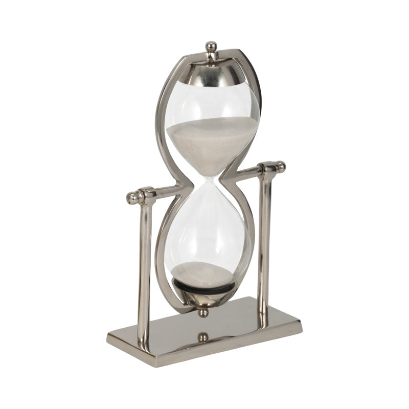11"H Metal Sandtimer, Silver