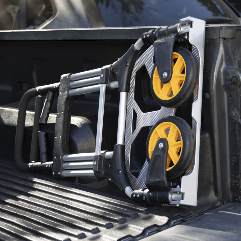 Heavy-Duty Folding Aluminum Hand Truck Dolly with Rubber Wheels