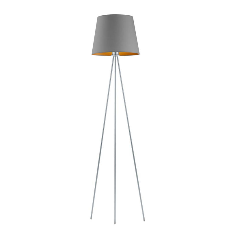 Gregg 153cm Tripod Floor Lamp, Grey, Chrome