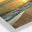 Vagues blanches sous jaune coucher de soleil moderne, reproduction de photo sur toile tendue-26165753-33288061