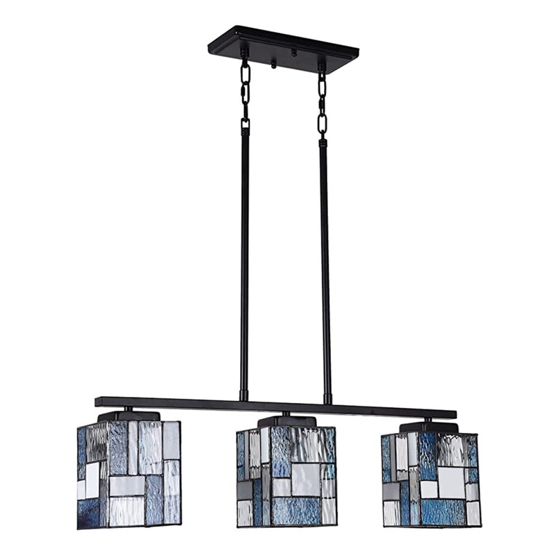 Luminaire suspendu linéaire à 3 lumières pour îlot de cuisine