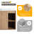Ehonmwon 24'' Wall Mounted Single Bathroom Vanity with Ceramic Top, Floating Vanity with 1 Door and 1 Shelf