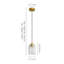  Luminaire suspendu moderne en verre nervuré 5,1 po pour salle à manger Dansby-2047991818-2047991816