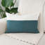 Ensemble de 2 housses de coussin texturées à rayures turquoise et blanches de style bohème-114397316-114397314