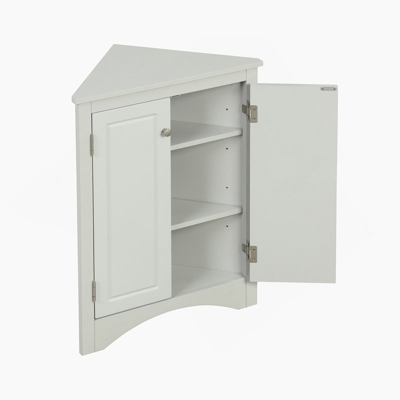 Armoire de rangement triangulaire pour salle de bain avec tablettes réglables, armoire de plancher autoportante pour la cuisine à domicile