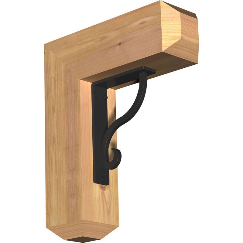 Support simple Ironcrest de 4 po Ashford, 16"H x 13 1/2"D, Cèdre rouge de l'Ouest l 4 po x T 4 po (sciage br
