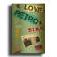 «Love Retro Style» par Elo Marc, art mural en métal doré, 12 po x 16 po-1490278333
