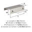 Poignée d'armoire en nickel satiné de 3 pouces (76 mm) Streamline Tab - paquet de 25-111778456-111778451