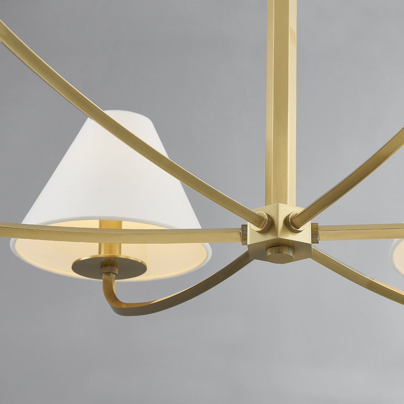 Stacey 6 Light Chandelier by Becki Owens for Hudson Valley Lighting, Aged Brass