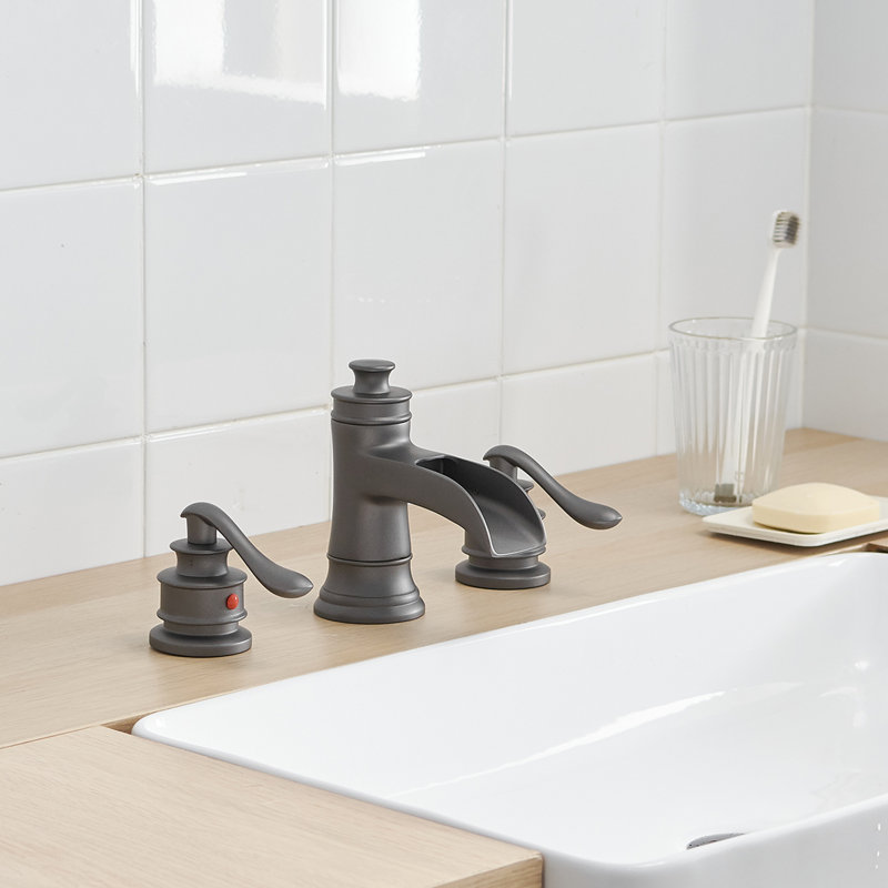 Widespread 2-handle Bathroom Faucet with Drain Assembly
