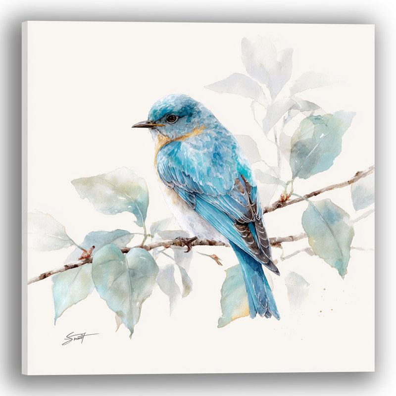 «Eucalyptus Bluebird», art mural sur toile tendue, 20"W x 20"H x 1.5"D
