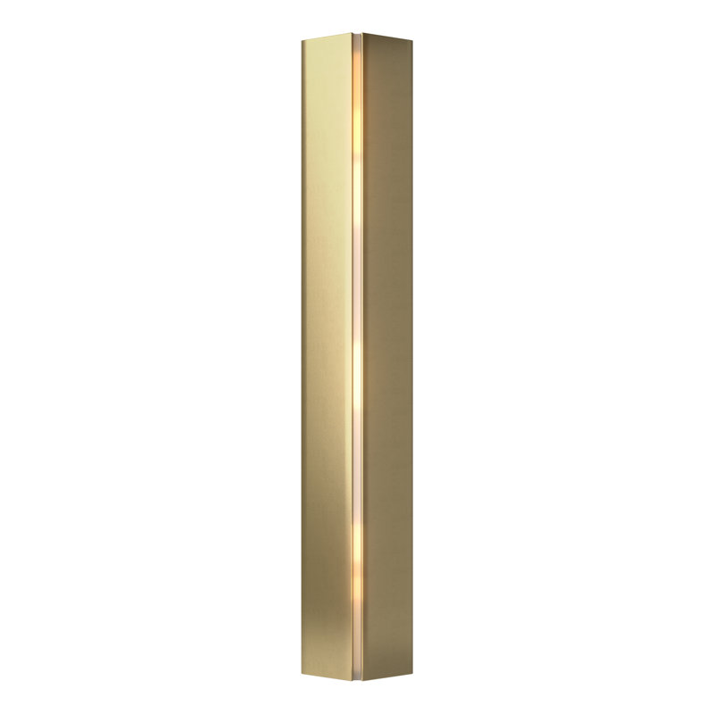 Gallery Dimmable Flush Mount Scone, Ivory Art, Soft Gold, 7.1" W x 27.25" H x 3.1" D