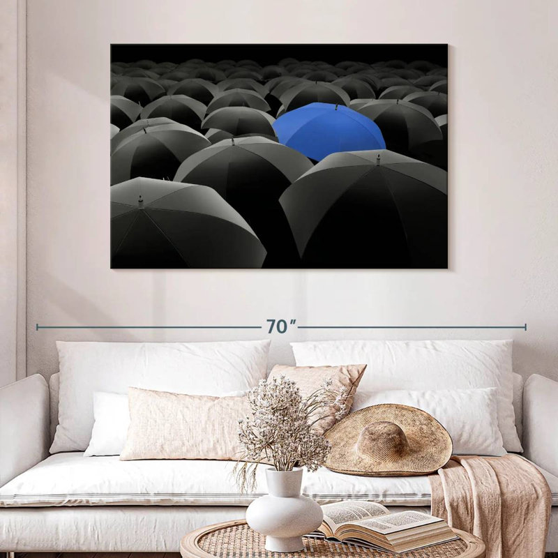 Kerner Blue Umbrella, 32" H x 48" W