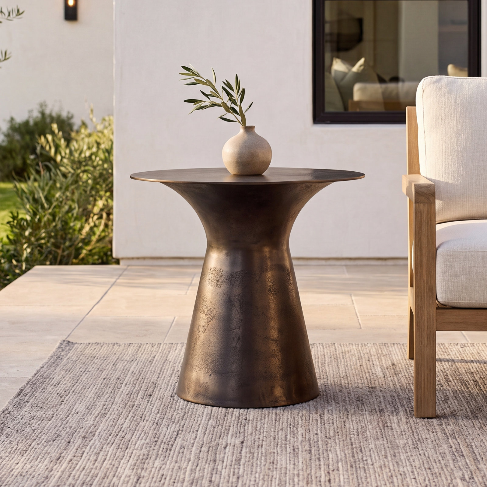 22'' Cast Aluminium Outdoor Side Table
