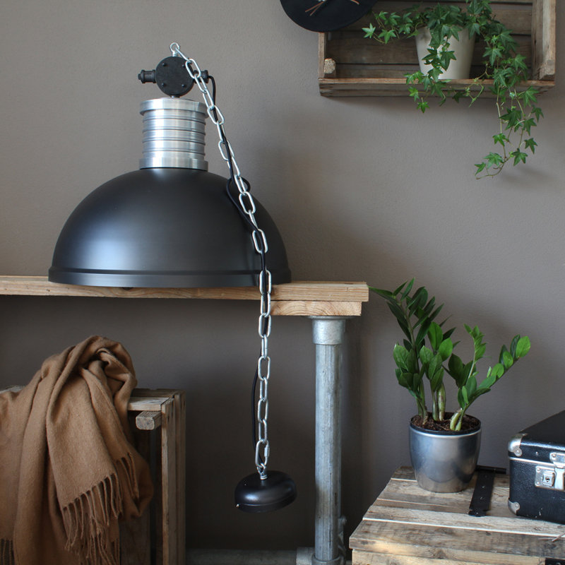 Helena 1 - Light Black Bowl Pendant