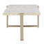 Bureau polyvalent en simili marbre blanc et champagne pour une utilisation professionnelle