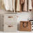 2-Pack Large Fabric Storage Bins with Lids & Handles, Stackable Decorative Closet Organizer Storage Boxes for Home Shelf Organization-129676923