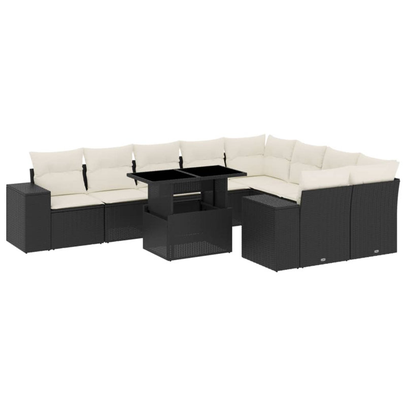 Ensemble de canapé de jardin modulaire en rotin PE Vidaxl