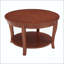 Table basse ronde en bois à 2 niveaux, taille compacte pour les petits espaces