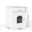 Enceinte de litière en bois pour chat avec table d'appoint et tiroir pour l'intérieur-1515991890