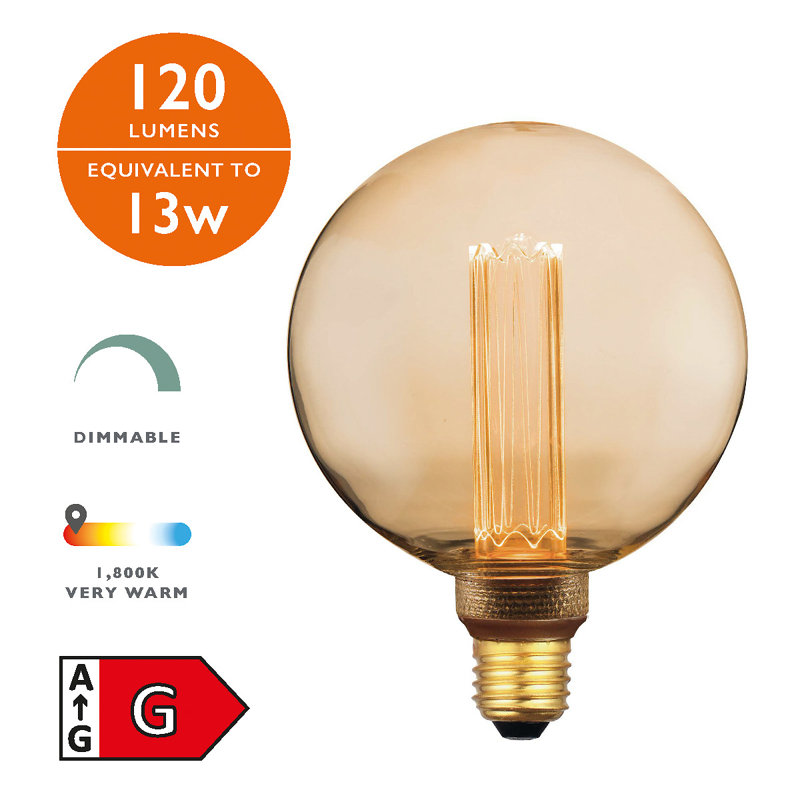 4W E27 Dimmable LED Vintage Edison Globe Light Bulb