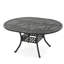 Table de salle à manger d'extérieur extensible en sable noir, fabriquée en aluminium avec finition sable et légère