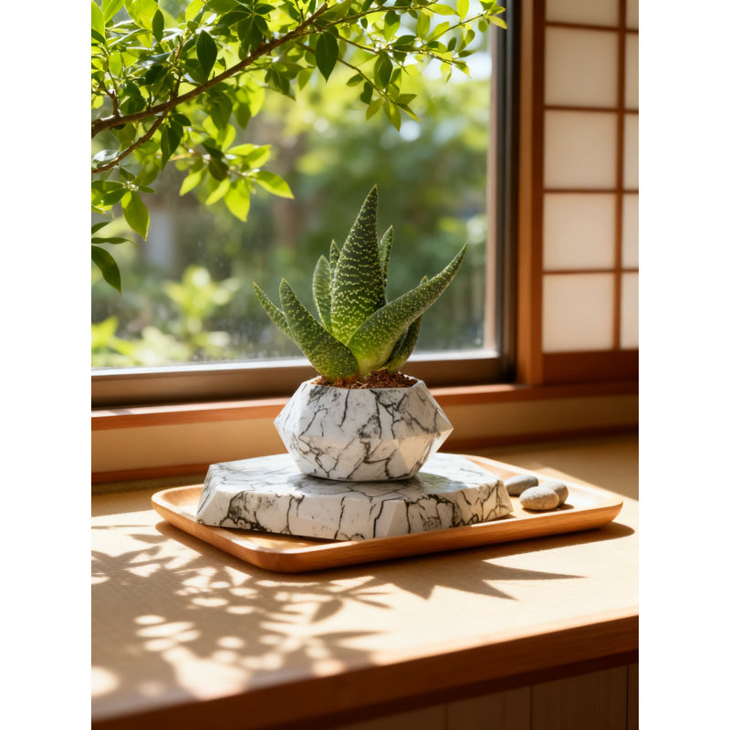 Magnétique pot à fleurs avec plantes