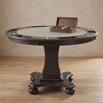 Oroville Canora Grey 48 " 6 - Player Birch Poker Table