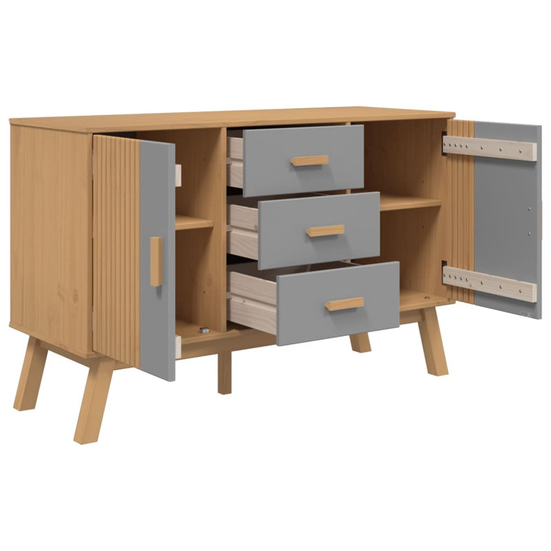 Kennewick 44.9'' Sideboard, Gray/Brown