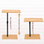 Table de bout en bambou à hauteur réglable en forme de C avec 2 fentes et table d'appoint pour le salon et la chambre à coucher (Rectangle + Rectangle)