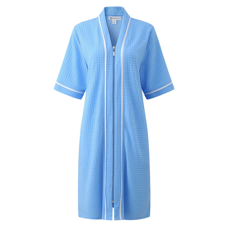 Peignoir mi-mollet avec poches Kendric, Bleu, S