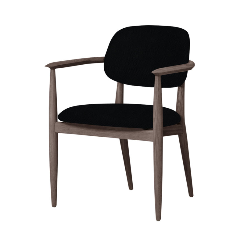 Chaise Slow de Space Copenhagen, Noyer à finition savonnée, Manhattan 804