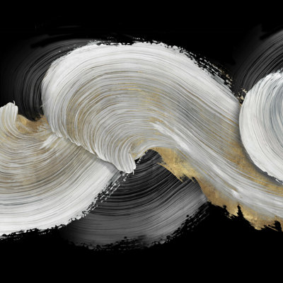 «Cayenna White Swirls» par - Impression sur toile tendue