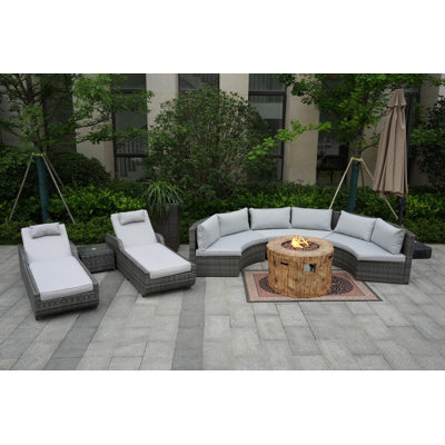 8 - Person Patio Conversation Set with Cushions