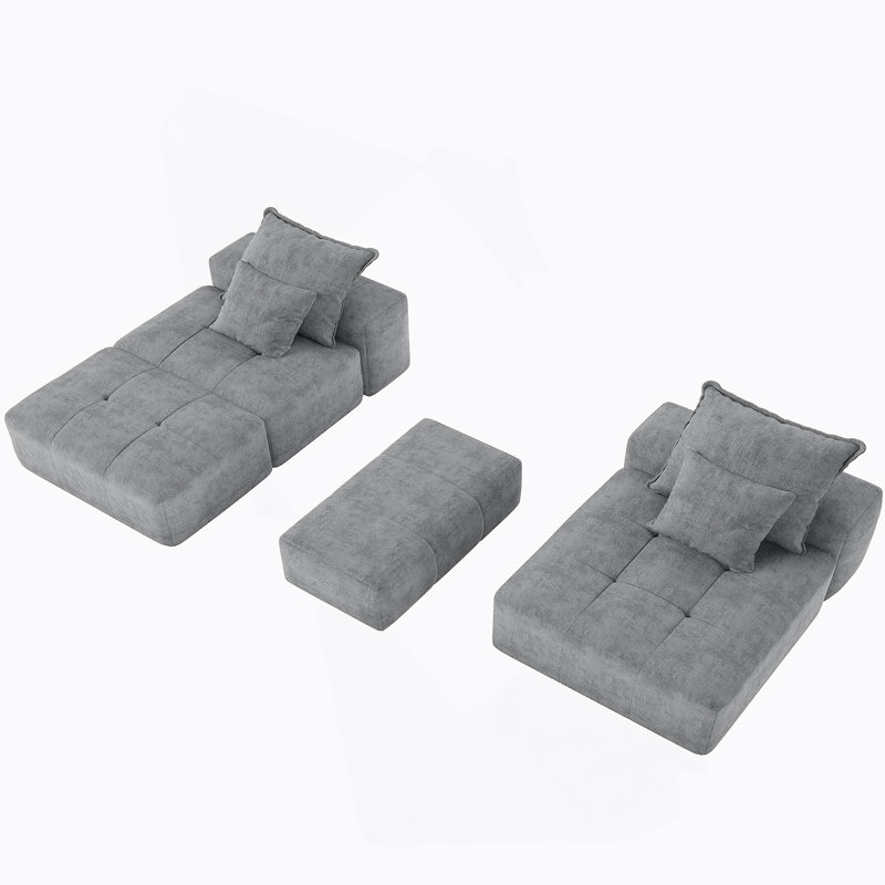 Canapé modulaire surdimensionné Modern, Gris 