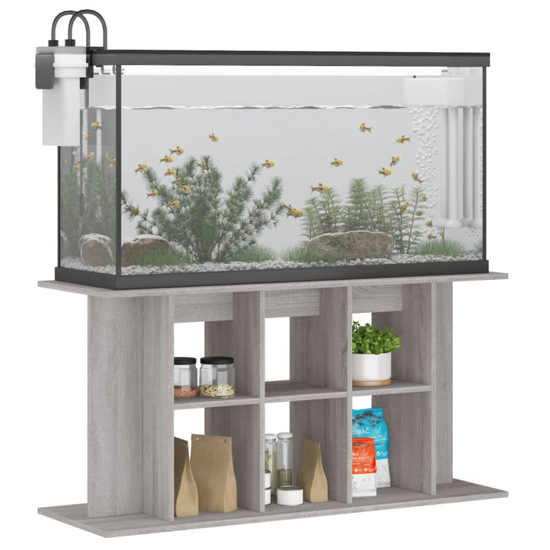 Vidaxl Aquarium Stand Brown Oak 120X40x60 Cm Engineered Wood, Gray Sonoma