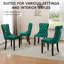 Ensemble de 6 chaises de salle à manger rembourrées en velours-1421195256