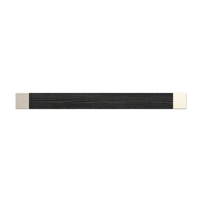 Poignée barre 18 po Monroe, Nickel satiné / bois noir, 12"
