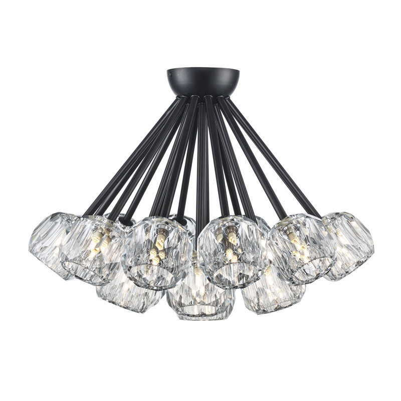 Konotopsky 19 - Light Semi Flush Mount, Black