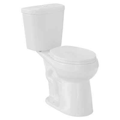 Two Piece Toilet, 19" ADA Comfort Height, Dual Flush, Soft-Close Seat, 12" Rough-in, White