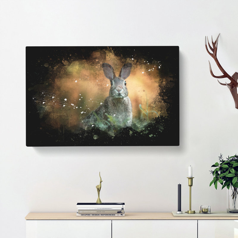 Hare In A Meadow - Wrapped Canvas, 35cm H x 50cm W x 3cm D