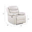 Fauteuil inclinable électrique en cuir synthétique beige-555919325-555919322