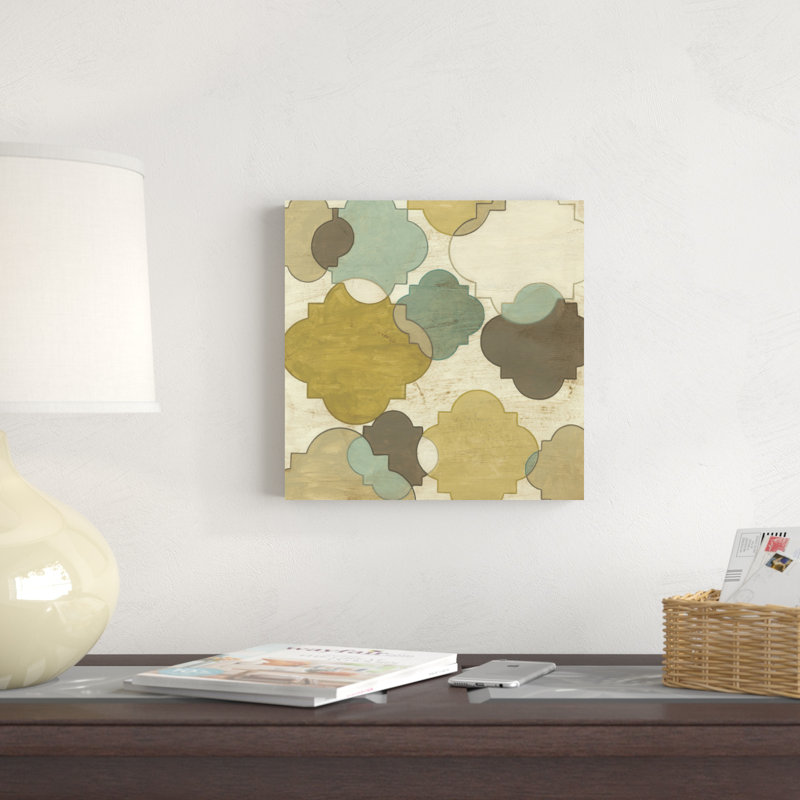 " Quatrefoil Overlay I " by June Erica Vess, 12" H x 12" W x 1.25" D