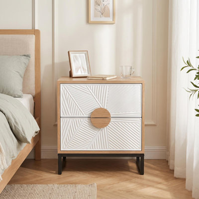 Sahan 20.8" H 2-Drawer Manufactured Wood Nightstand
