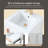 16'' Small White Freestanding Bathroom Vanity With Two Drawers